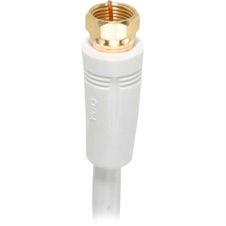 Spark 12' Rg-6 Digital Coaxial Cable With Gold Plated F Connectors - White SP59435
